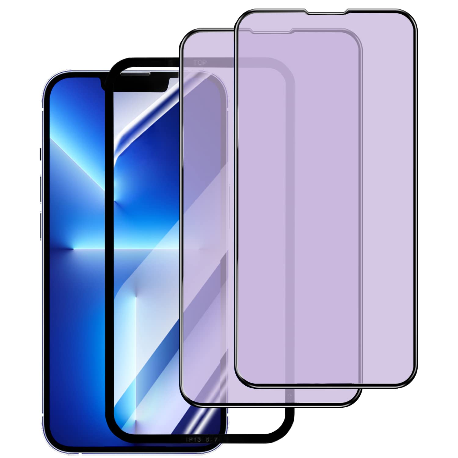 Amazon | DXFAU ブルーライトカット iPhone 13 Promax 強化ガラス